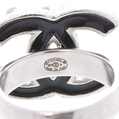 Chanel Ruthenium Enamel CC Ring 7 Black 4 of 4