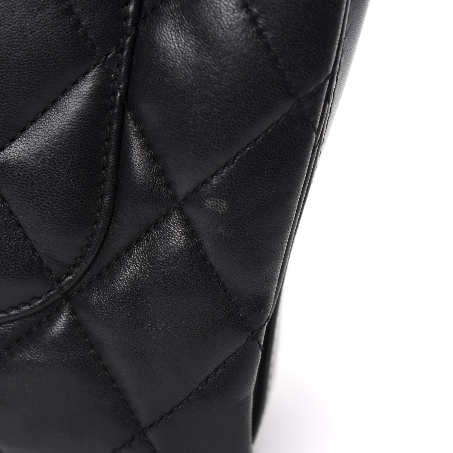 Chanel Lambskin Quilted Jumbo 3 Flap Black 8 of 14