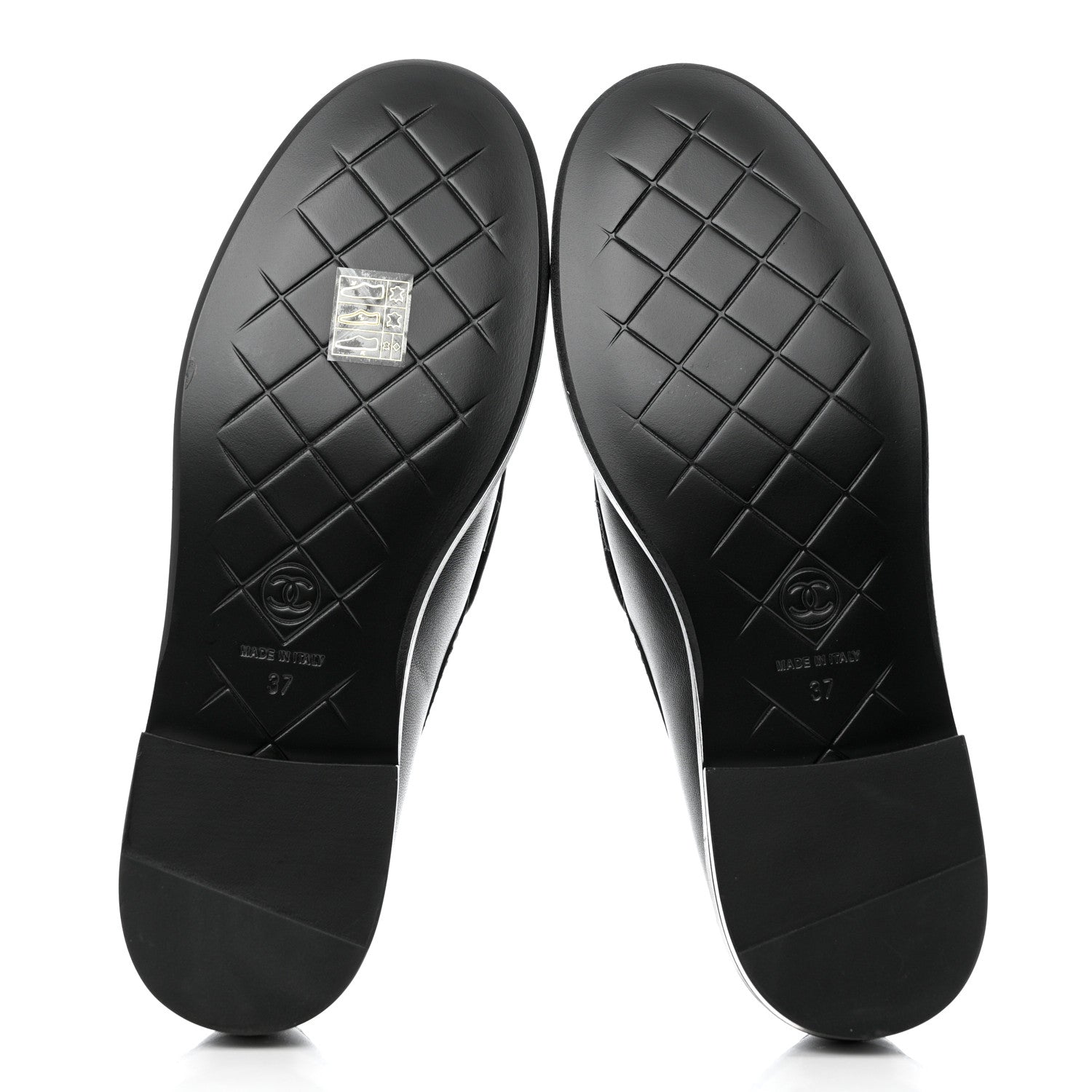 Chanel Lambskin Quilted CC Turnlock Loafers 37 Black 5 of 9