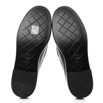 Chanel Lambskin Quilted CC Turnlock Loafers 37 Black 5 of 9