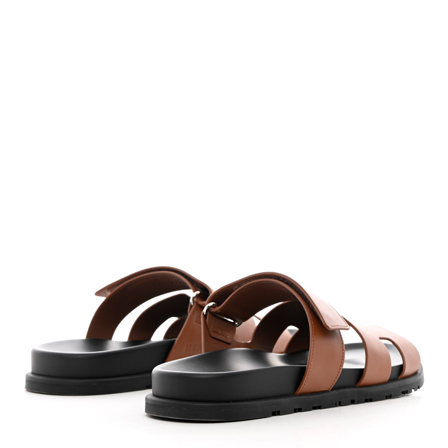 Hermes Calfskin Mens Chypre Sandals 42 Gold 4 of 12