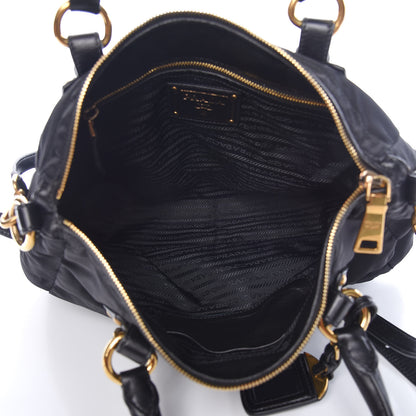 Prada Tessuto Nylon Jacquard Logo Tote Black 5 of 10
