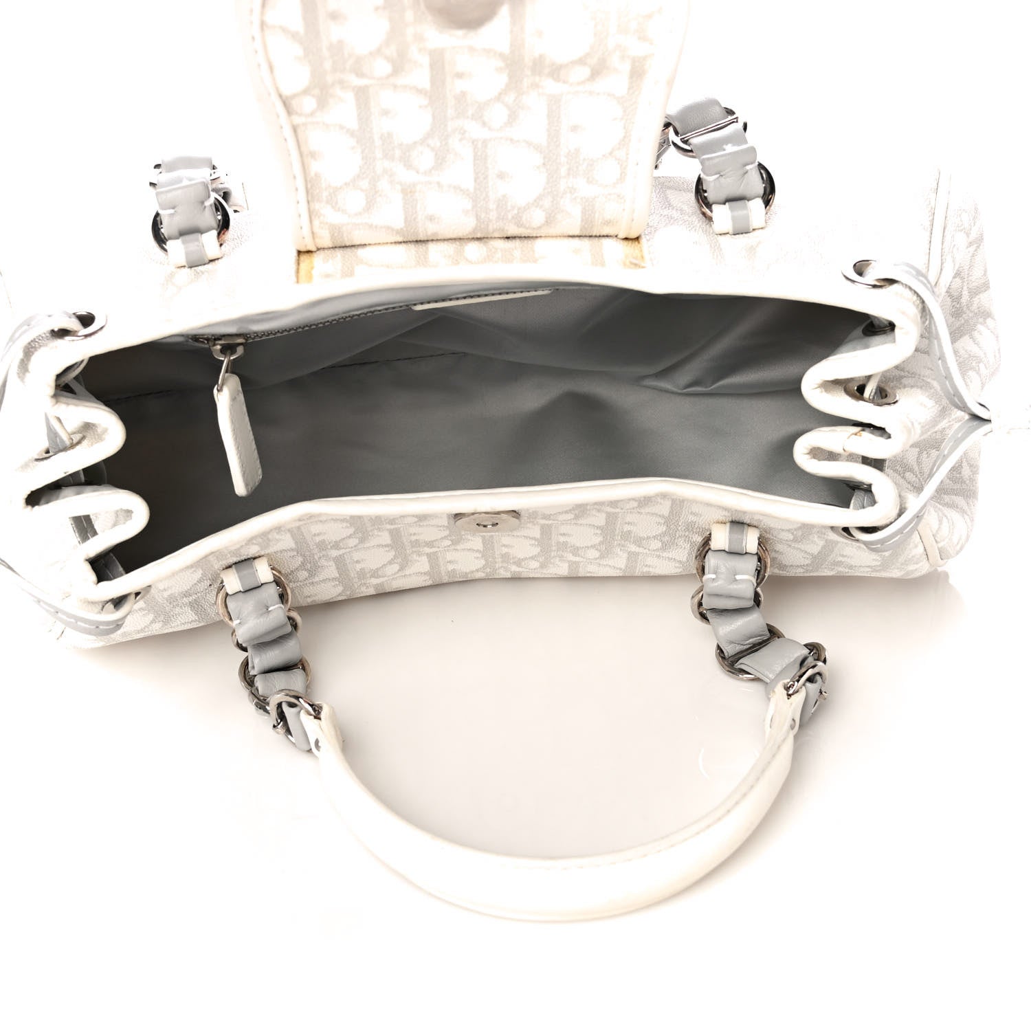 Christian Dior Monogram Romantique Trotter Bag Grey 4 of 12