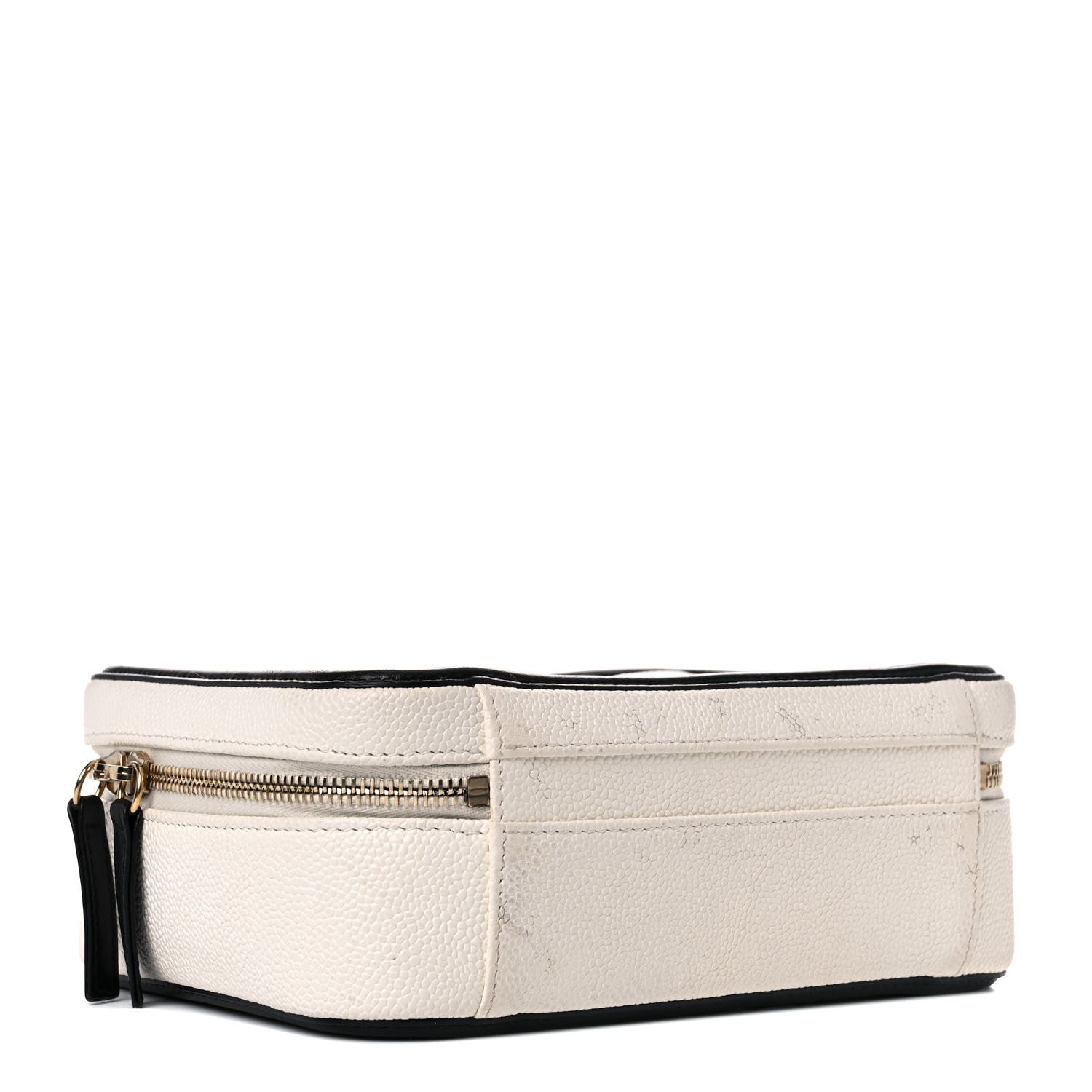 Chanel Caviar Quilted Medium CC Filigree Vanity Case White Black 4 of 19