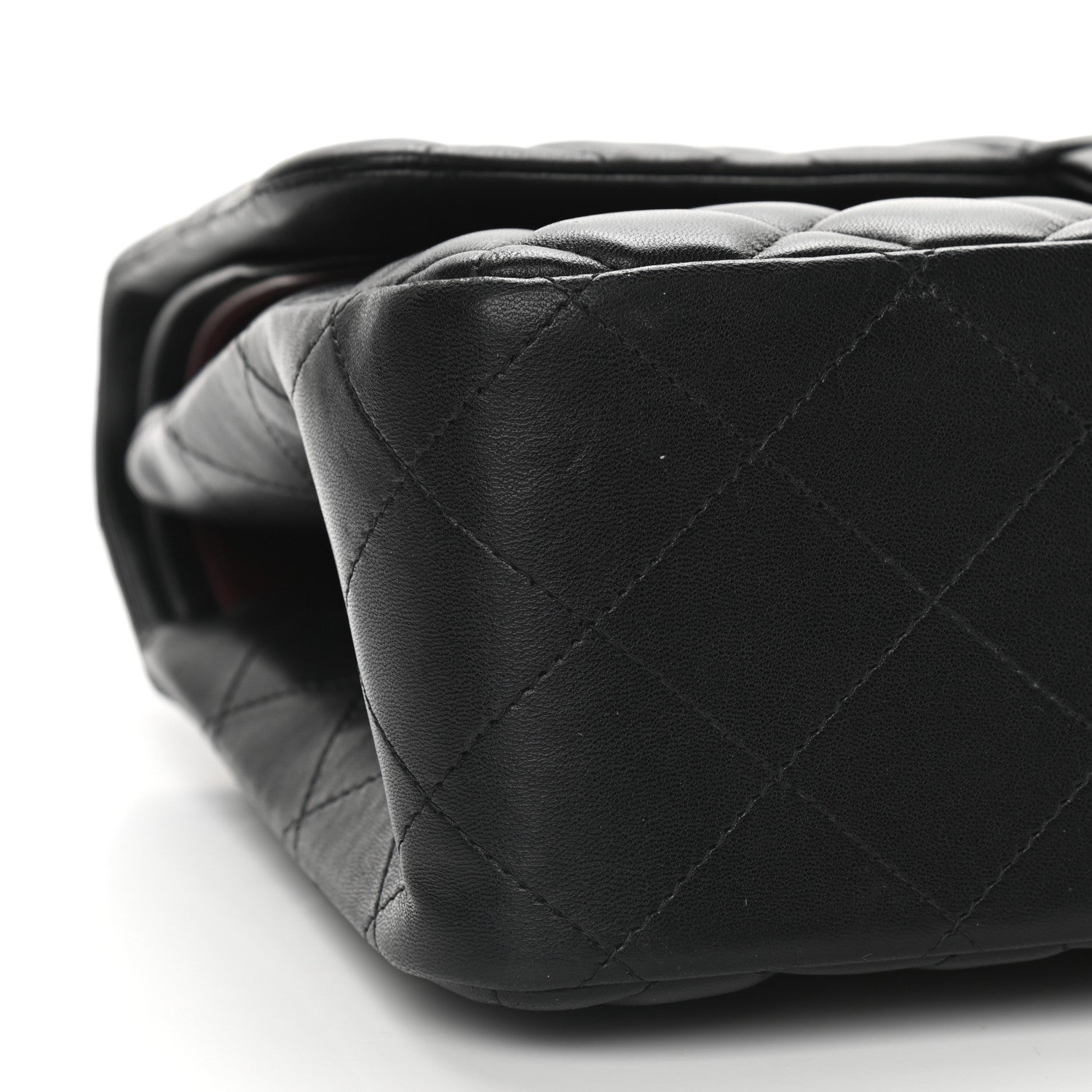 Chanel Lambskin Quilted Jumbo Double Flap Black 8 of 9