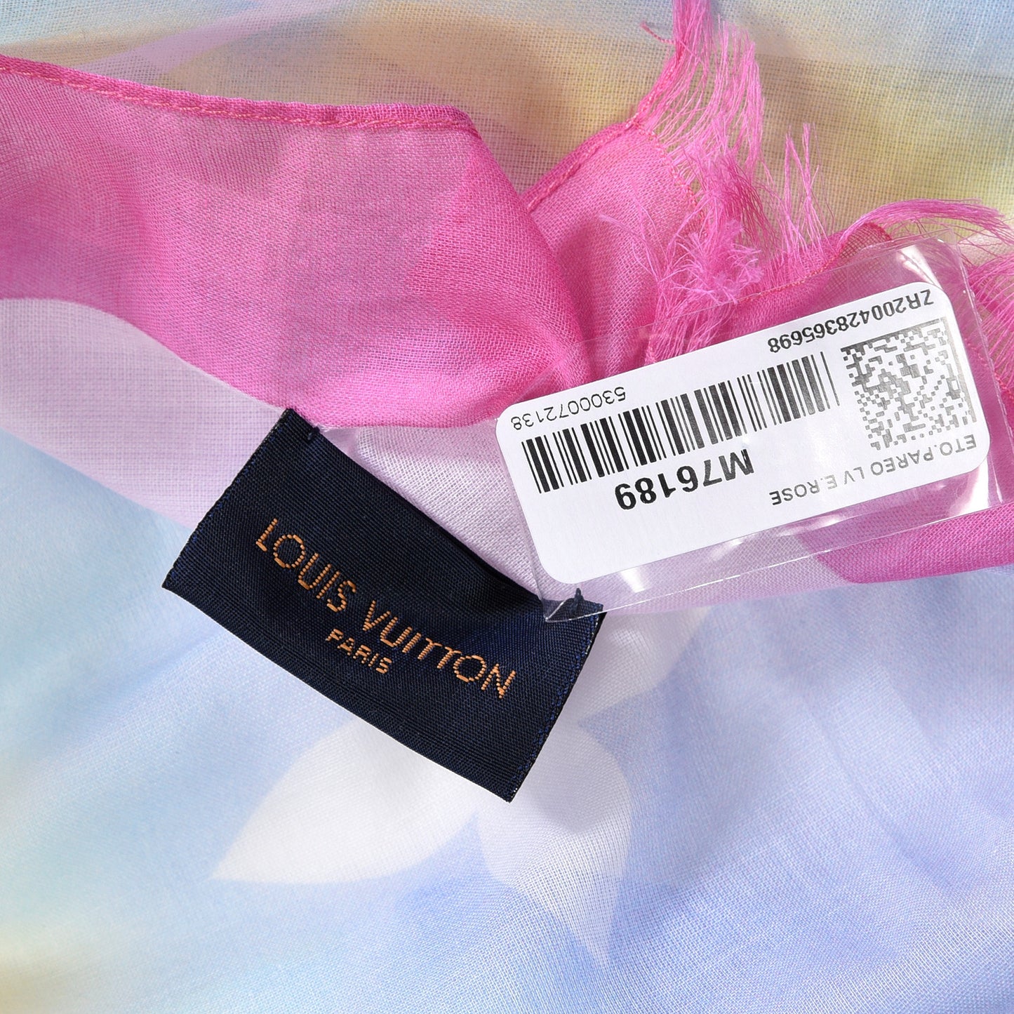 Cotton Monogram Escale Pareo Stole Rose
