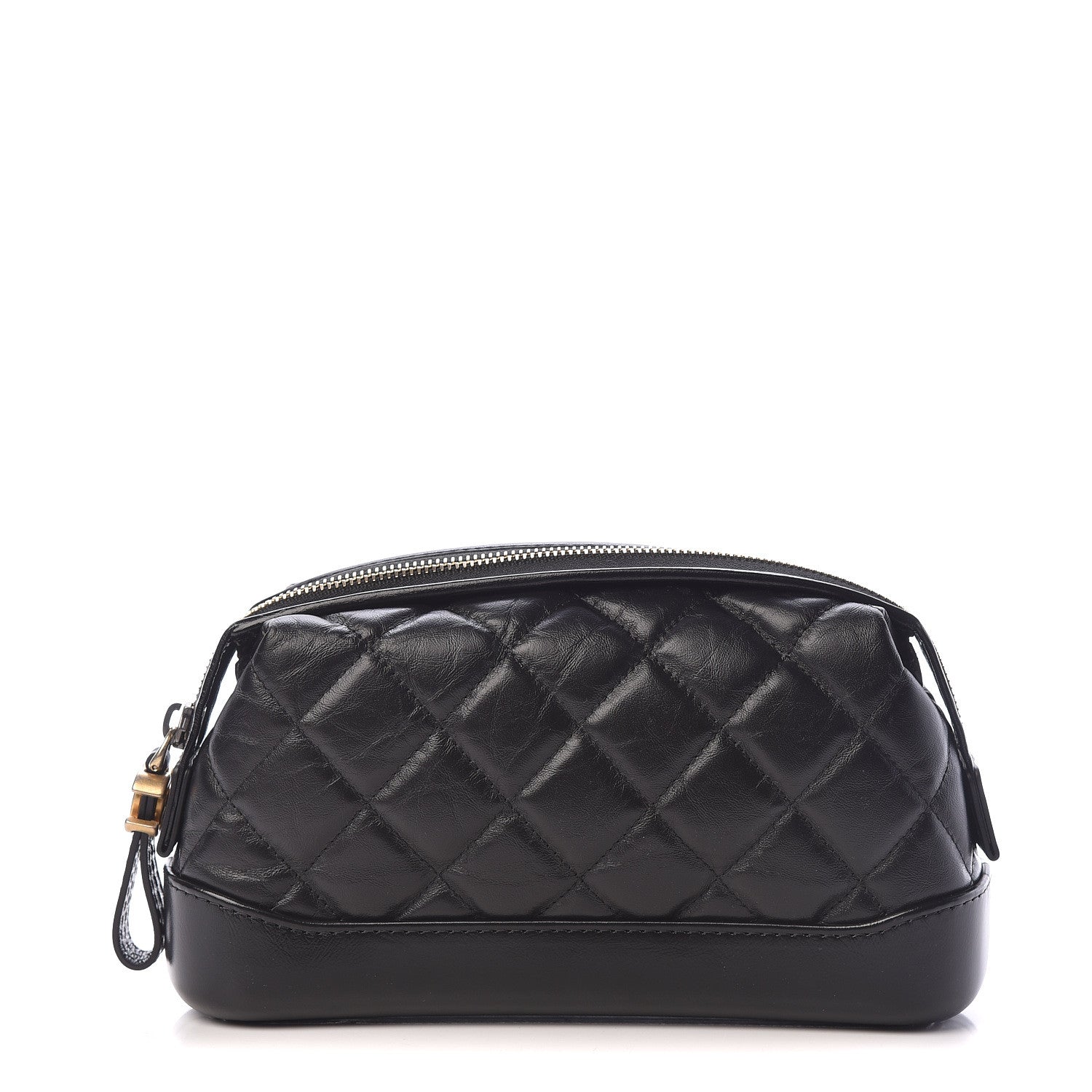 Chanel Aged Calfskin Quilted Gabrielle Cosmetic Case Black 1 of 7