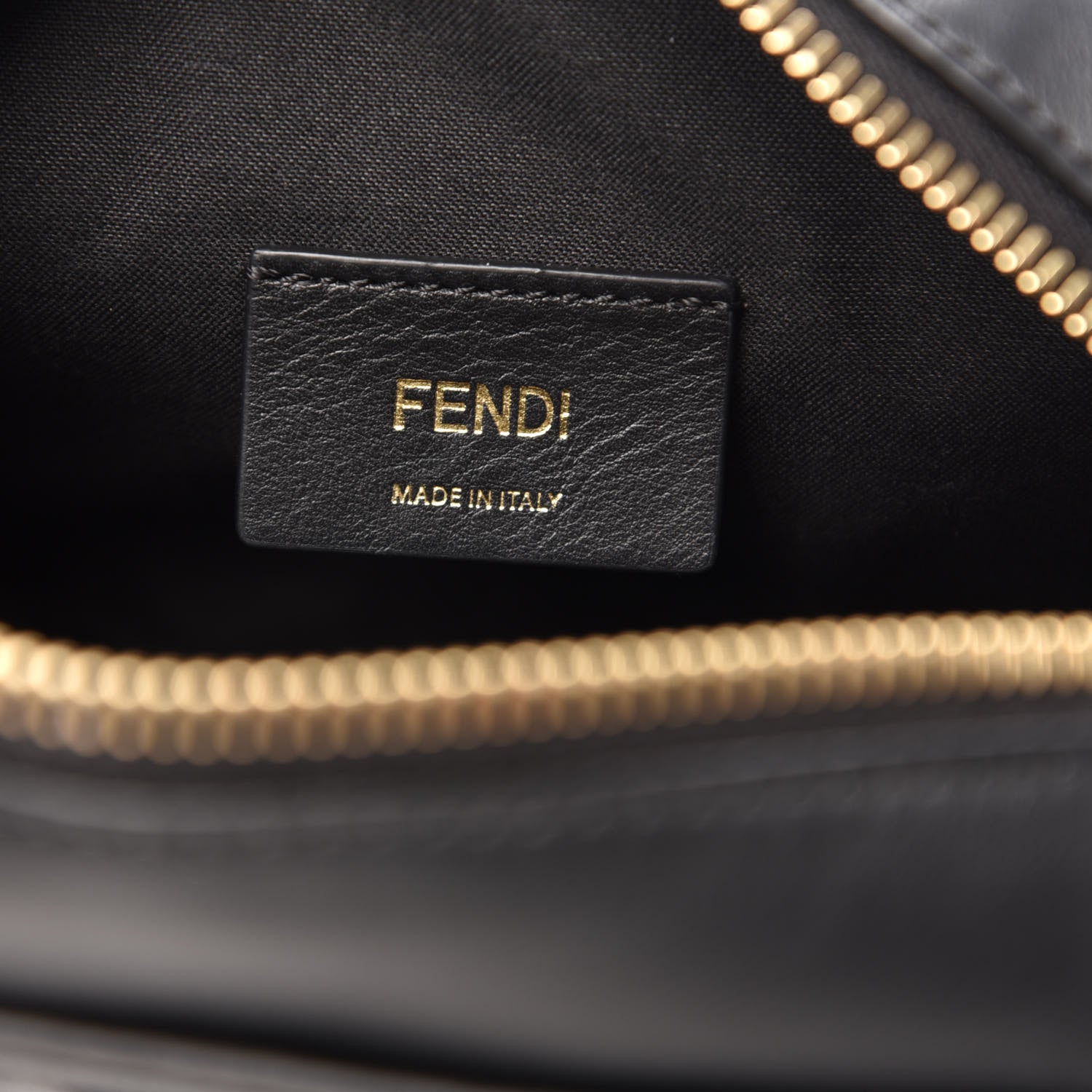 Fendi Vitello Century FF 1974 Embossed Mini Camera Case Black 8 of 12
