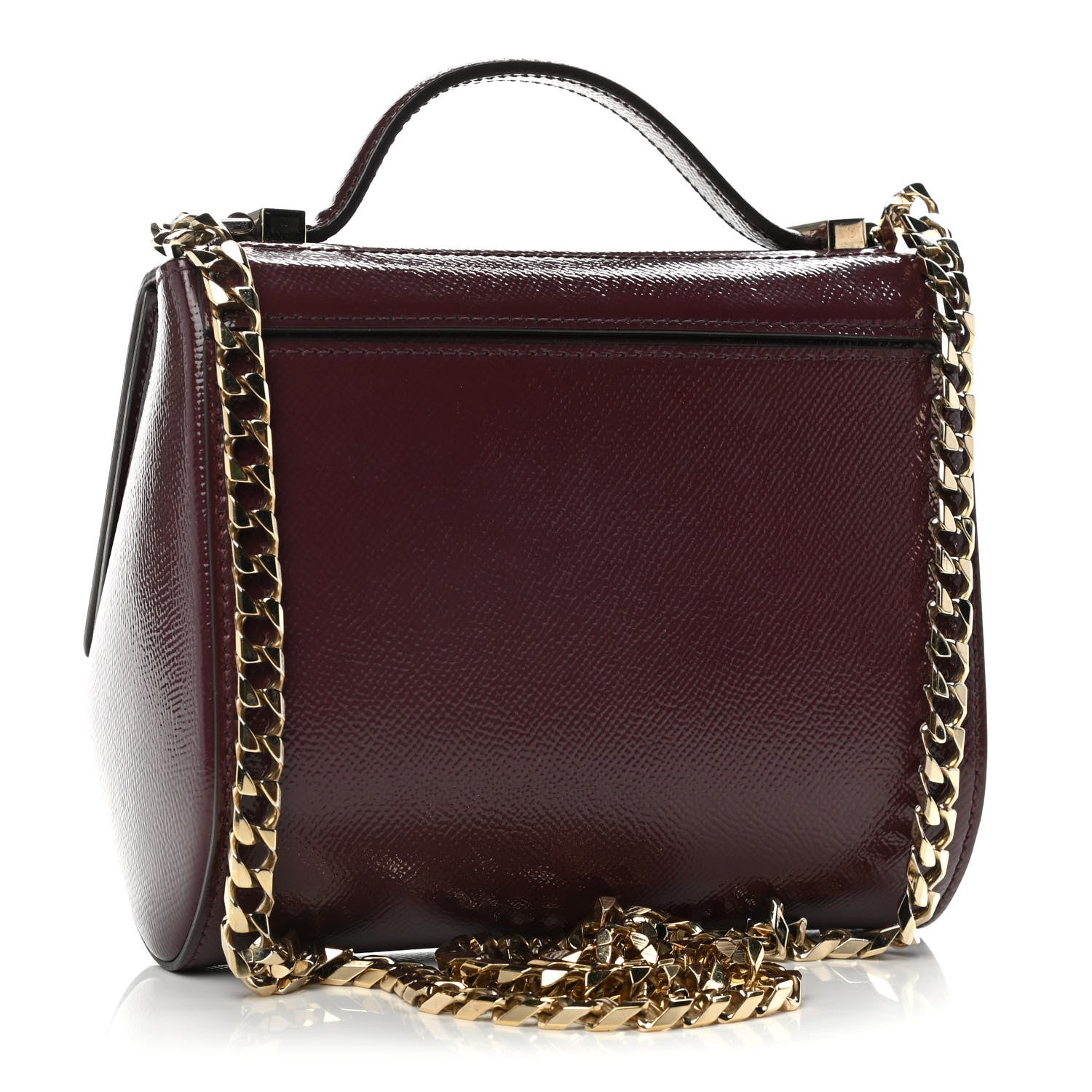 Givenchy Textured Calfskin Mini Pandora Box Chain Crossbody Bag Oxblood 3 of 12