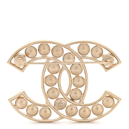 Chanel Pearl CC Brooch Light Gold 3 of 5