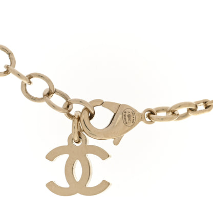 Chanel Crystal CC Necklace Gold Silver 5 of 6