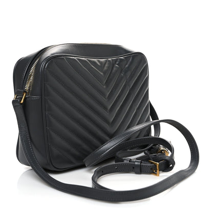 Saint Laurent Calfskin Matelasse Monogram Lou Camera Bag Storm 3 of 10