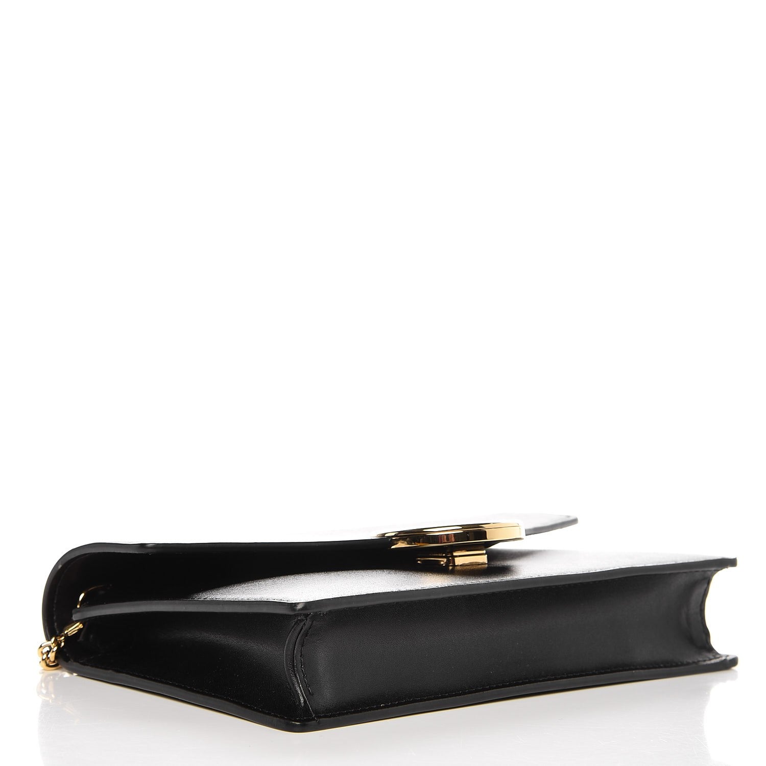 Fendi Vitello Liberty Lucido F is Fendi Medium Envelope Wallet on Chain Black 4 of 8