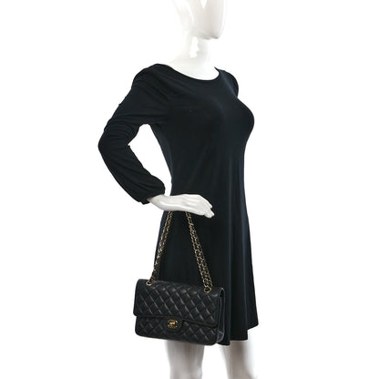 Chanel Caviar Quilted Medium Double Flap Black 2 of 9