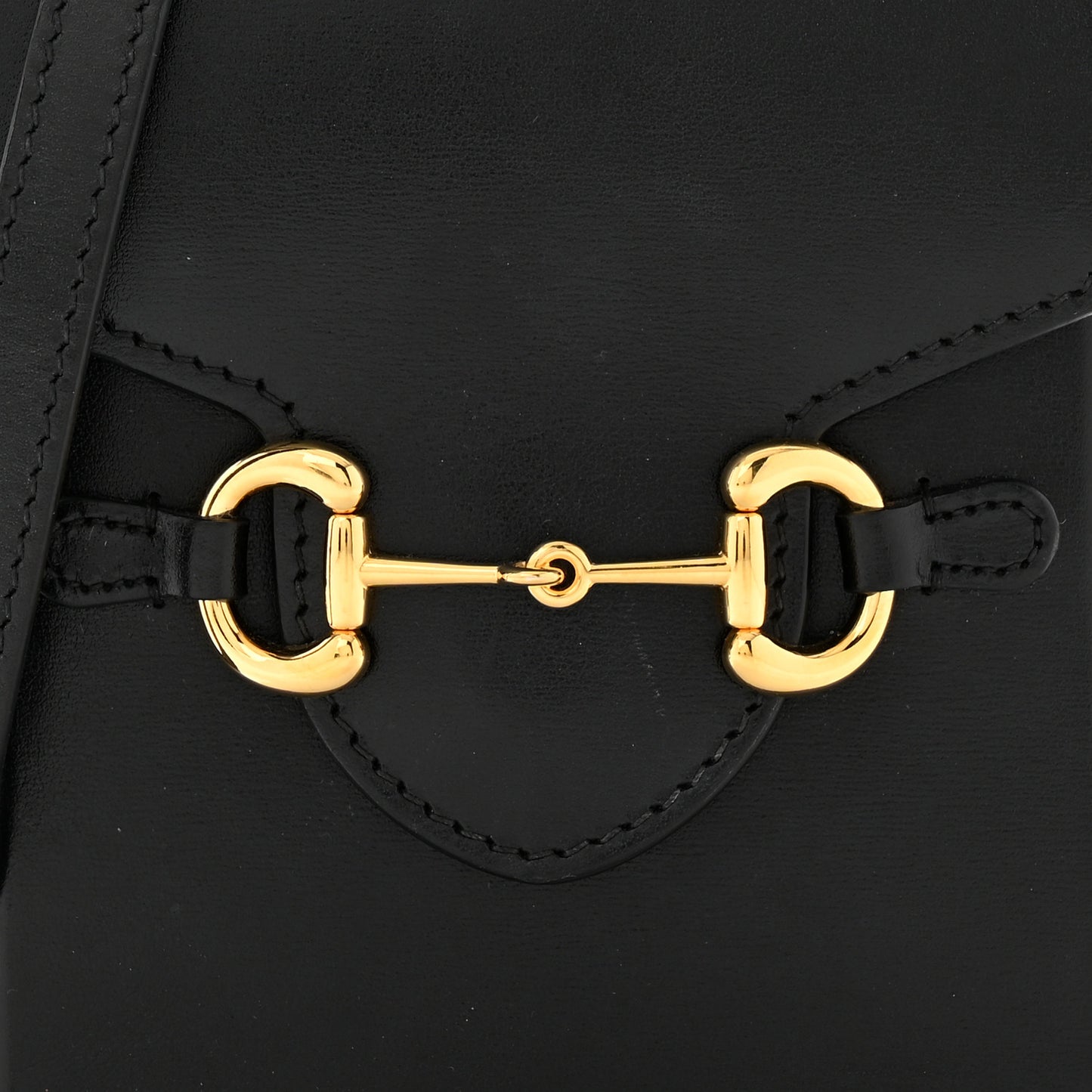 Boarded Plutone Calfskin Mini Horsebit 1955 Crossbody Bag Black