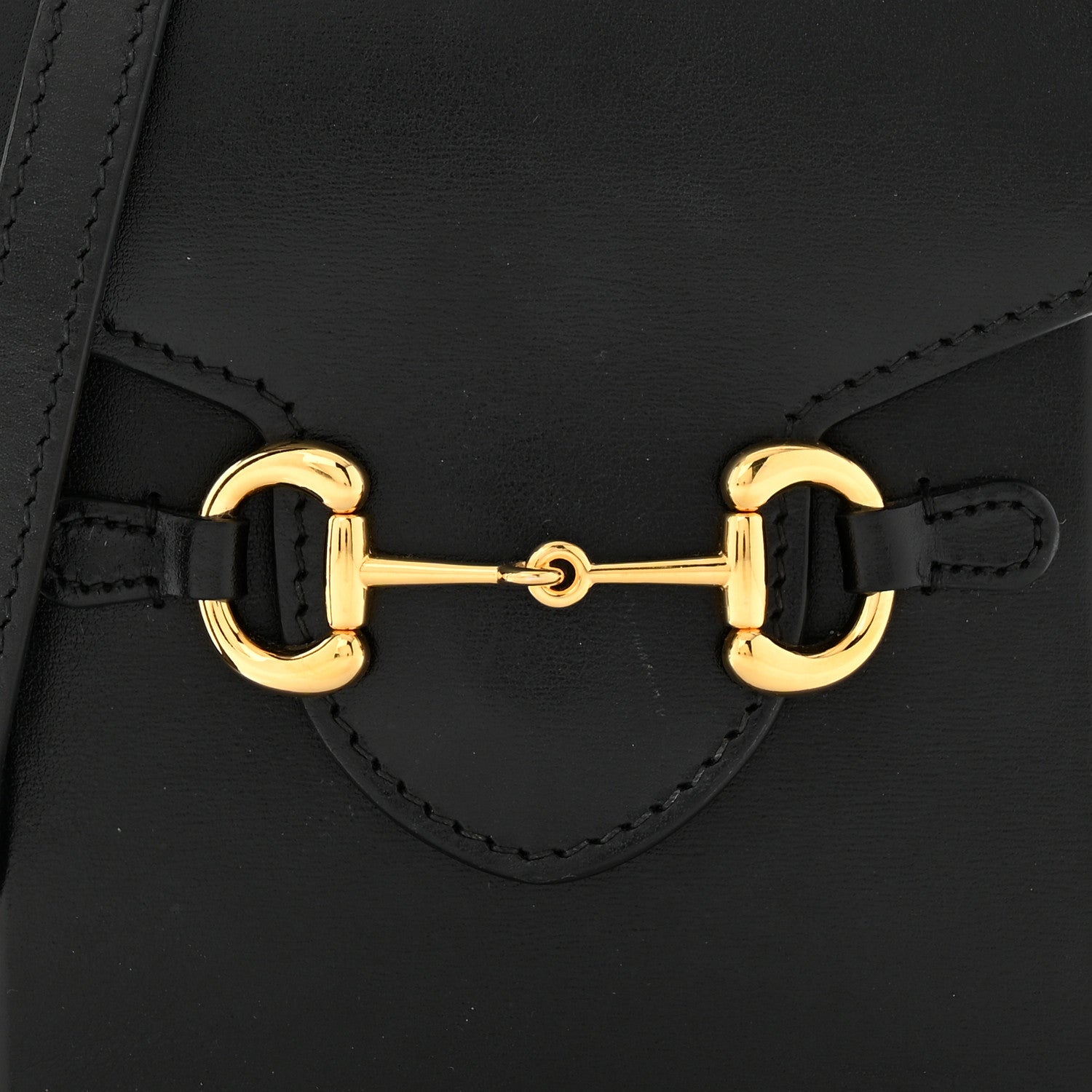 Gucci Boarded Plutone Calfskin Mini Horsebit 1955 Crossbody Bag Black 8 of 10