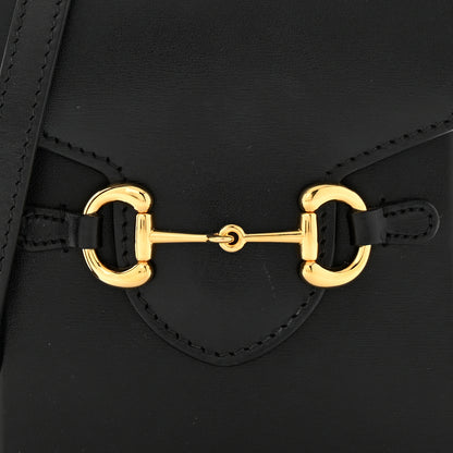 Gucci Boarded Plutone Calfskin Mini Horsebit 1955 Crossbody Bag Black 8 of 10