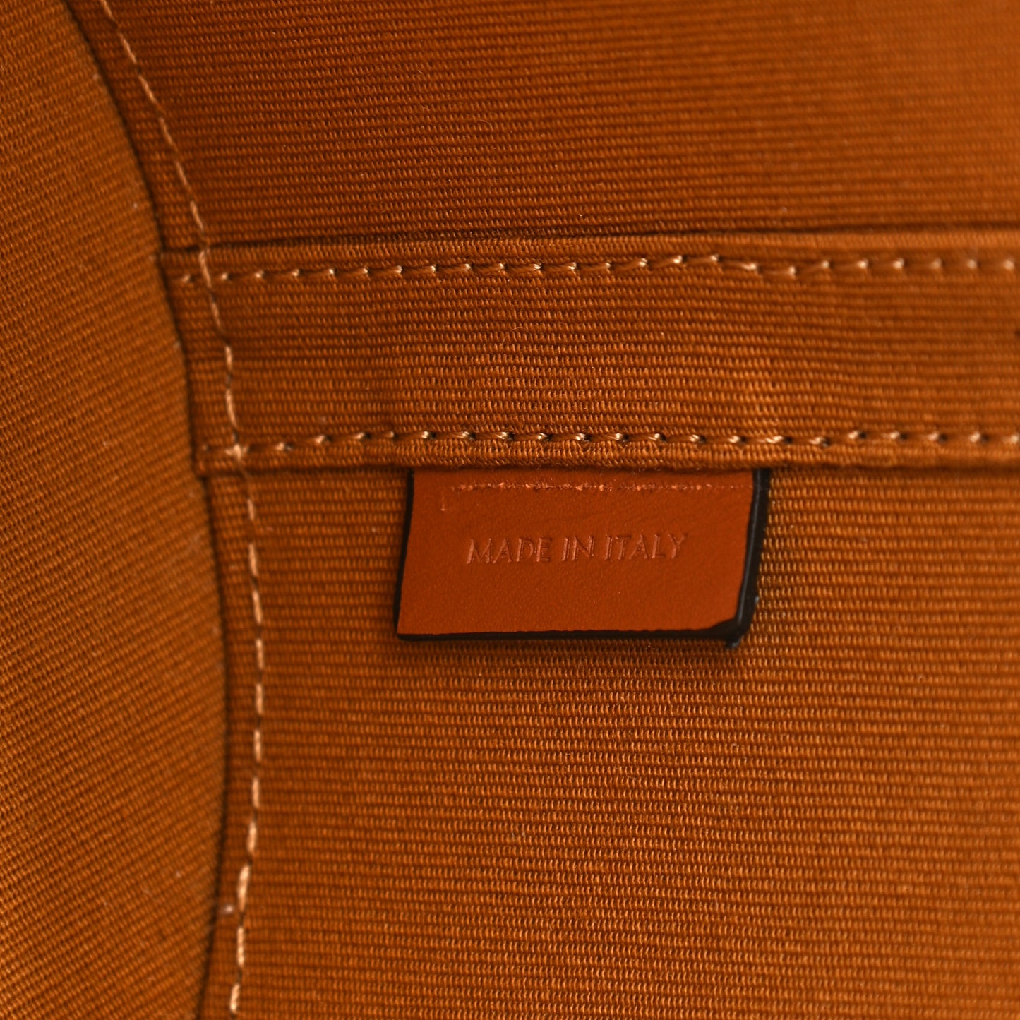 Calfskin Triomphe Canvas Medium Tambour Bag Tan