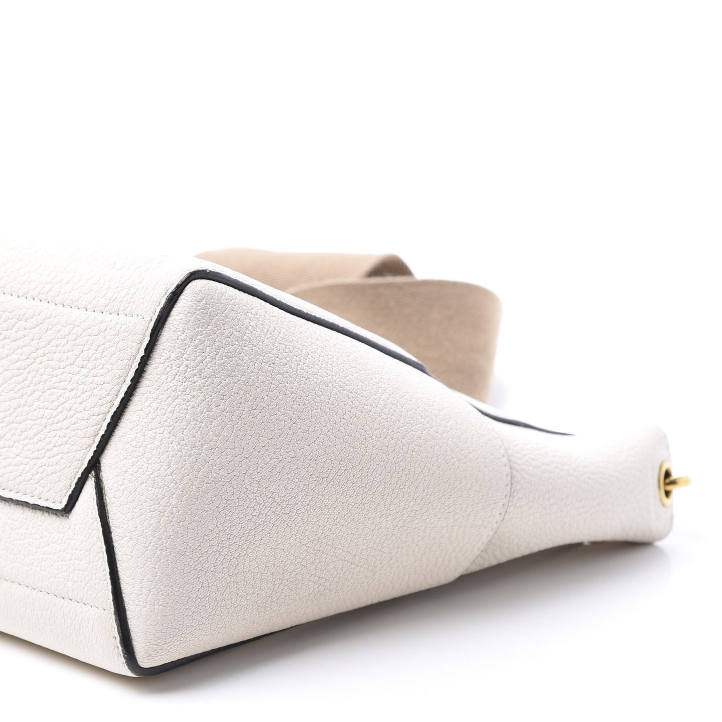 Goatskin Sangle Bucket Bag White