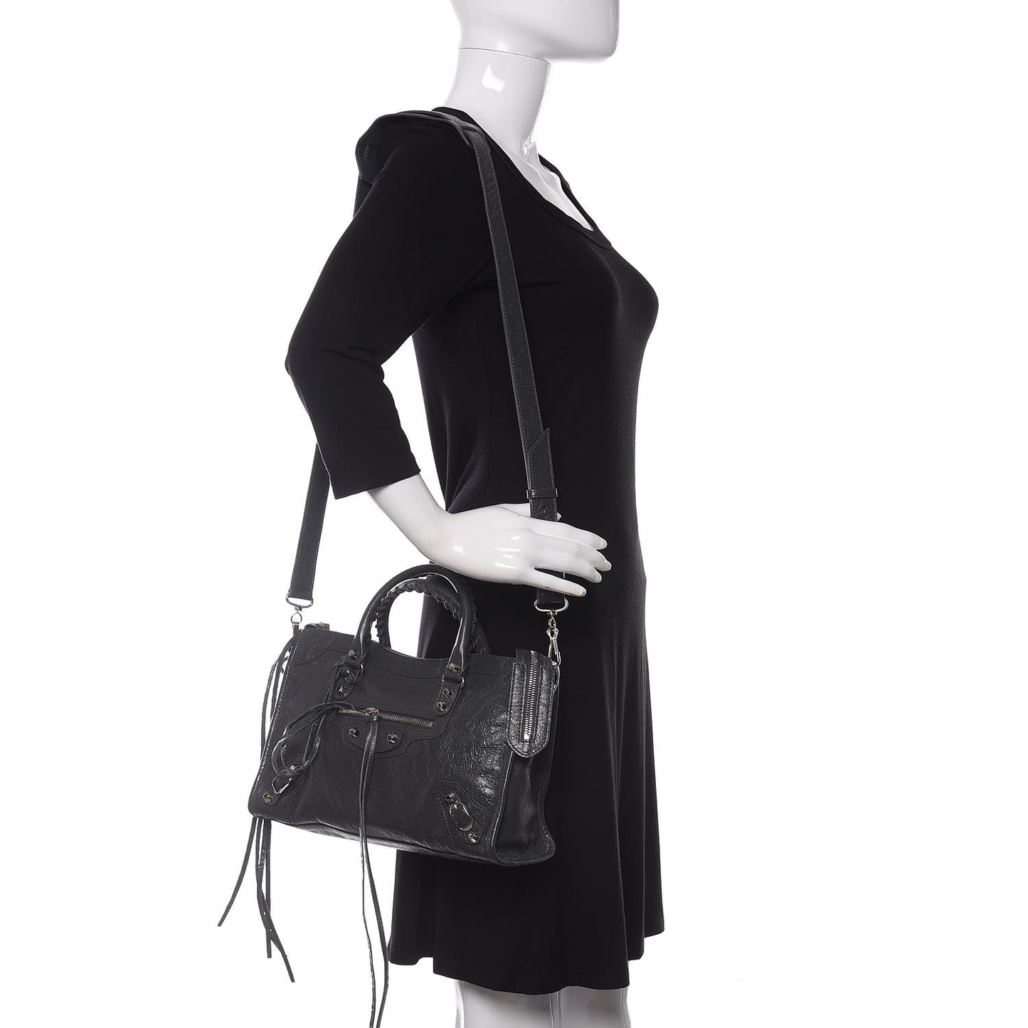 Agneau Classic Silver Hardware S City Gris Fossile
