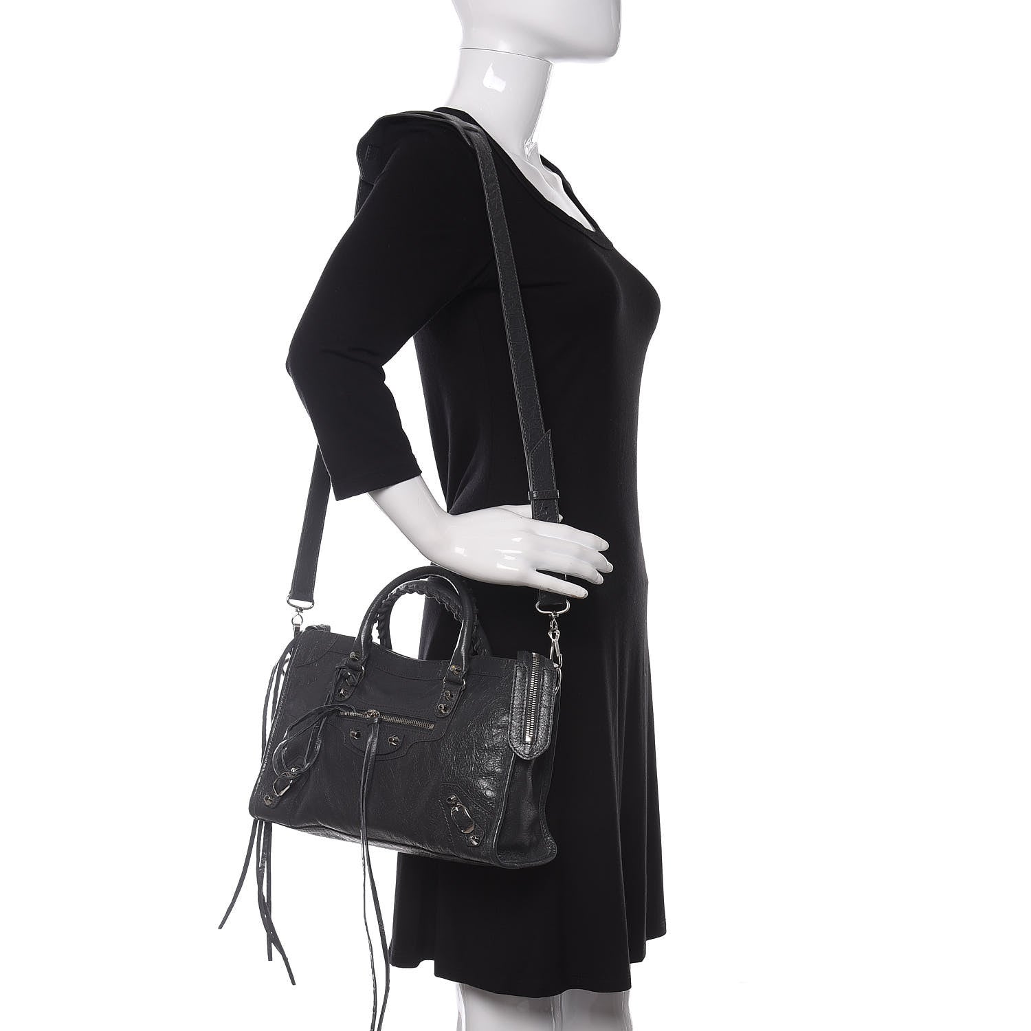 Balenciaga Agneau Classic Silver Hardware S City Gris Fossile 2 of 9