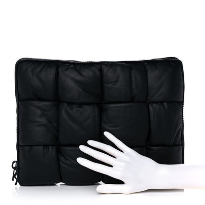 Bottega Veneta Calfskin Maxi Intrecciato Puffy Laptop Pouch Camping 2 of 9