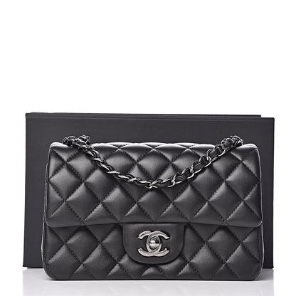 Chanel Lambskin Quilted Mini Rectangular Flap Black 10 of 10