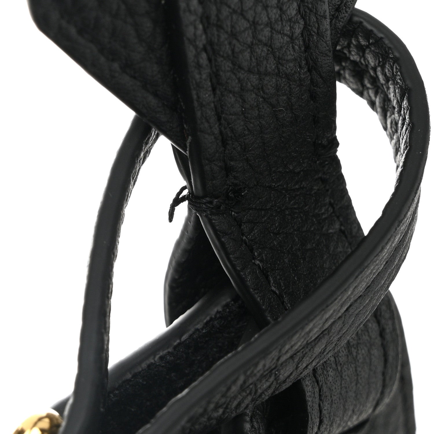 Khaite Pebbled Sport Calfskin Medium Lotus Tote Black 11 of 11