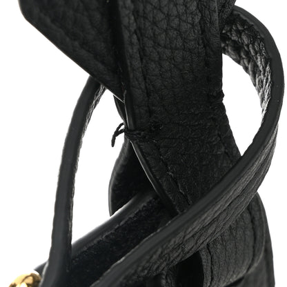 Khaite Pebbled Sport Calfskin Medium Lotus Tote Black 11 of 11