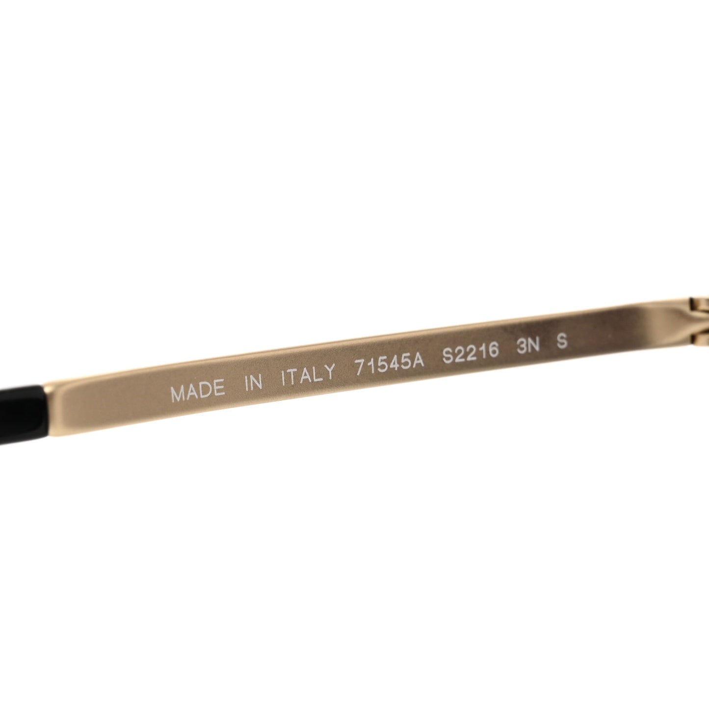 Acetate Metal Logo Square Sunglasses 71545A Black Gold