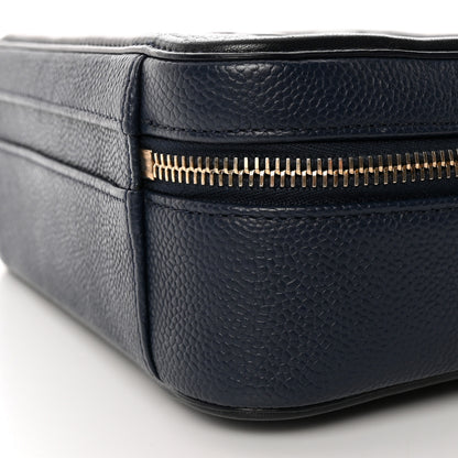 Chanel Caviar Quilted Medium CC Filigree Vanity Case Navy Black 10 of 14