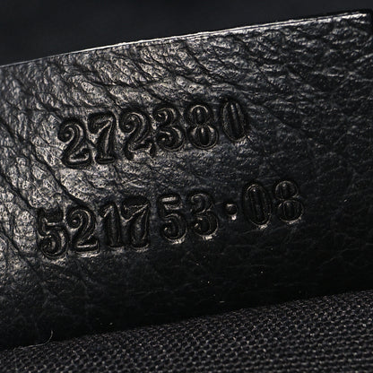 Gucci Denim Monogram Large Half Moon Hobo Black 7 of 12