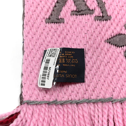 Louis Vuitton Wool Silk Logomania Duo Scarf Wine 3 of 3