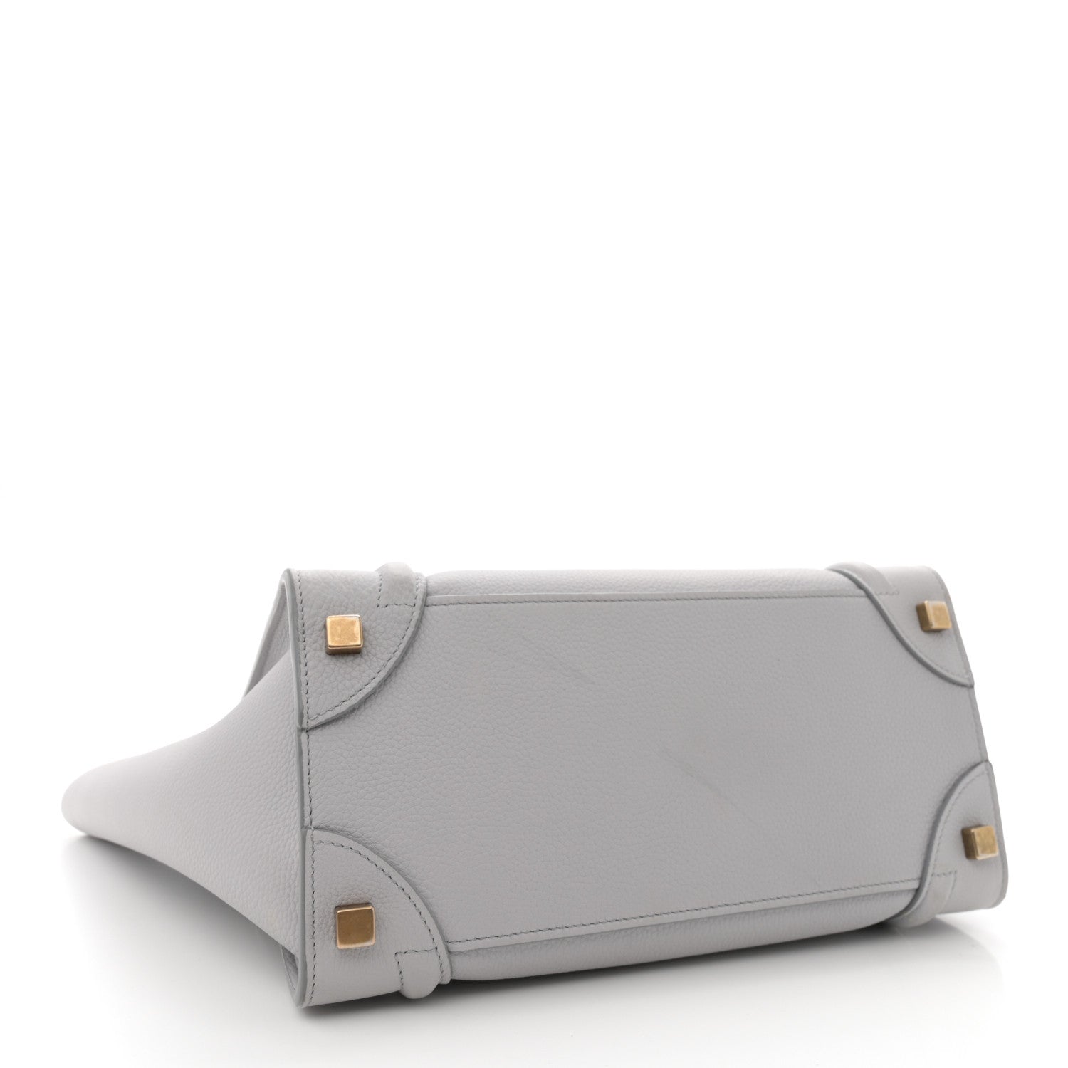 Celine Drummed Calfskin Micro Luggage Light Grey 4 of 13