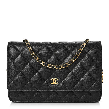 Chanel Caviar Quilted Wallet On Chain WOC Black 1 of 10