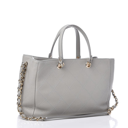 Chanel Bullskin Stitched Small Shopping Bag Grey 3 of 10
