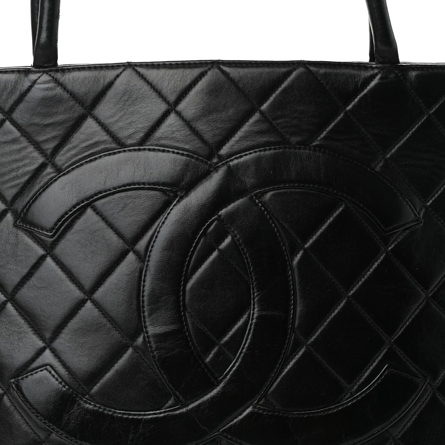 Chanel Lambskin Quilted Medallion Tote Black 8 of 10