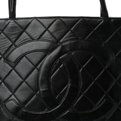 Chanel Lambskin Quilted Medallion Tote Black 8 of 10