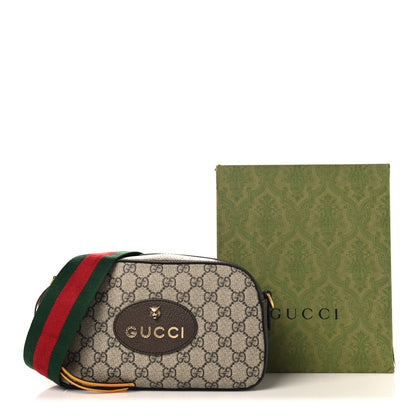 Gucci GG Supreme Monogram Web Neo Vintage Shoulder Bag Beige New Acero Crop 11 of 11