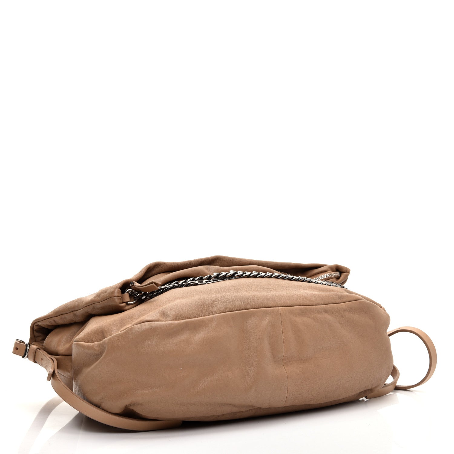 Jimmy Choo Lambskin Biker Large Hobo Beige 4 of 11