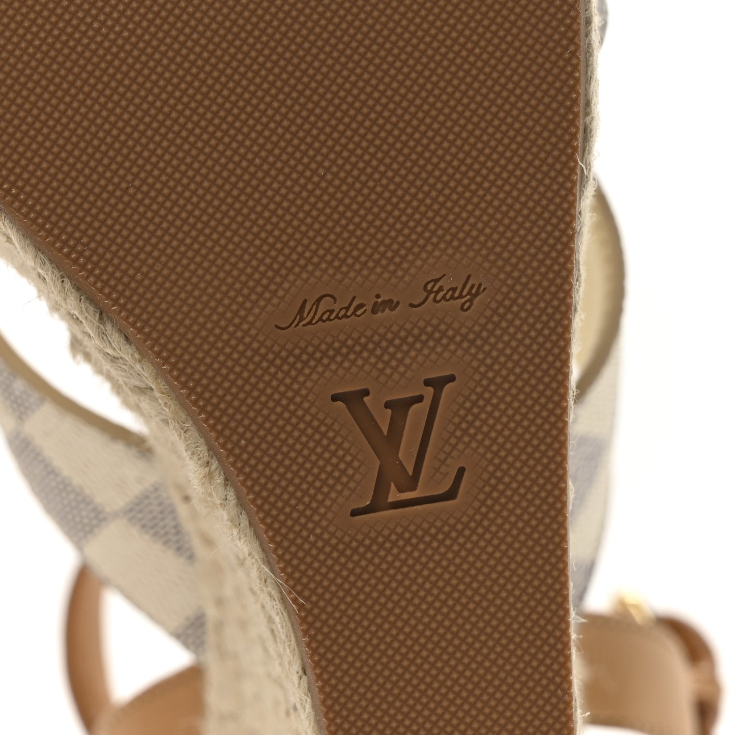 Damier Azur Starboard Wedges 40 Tan
