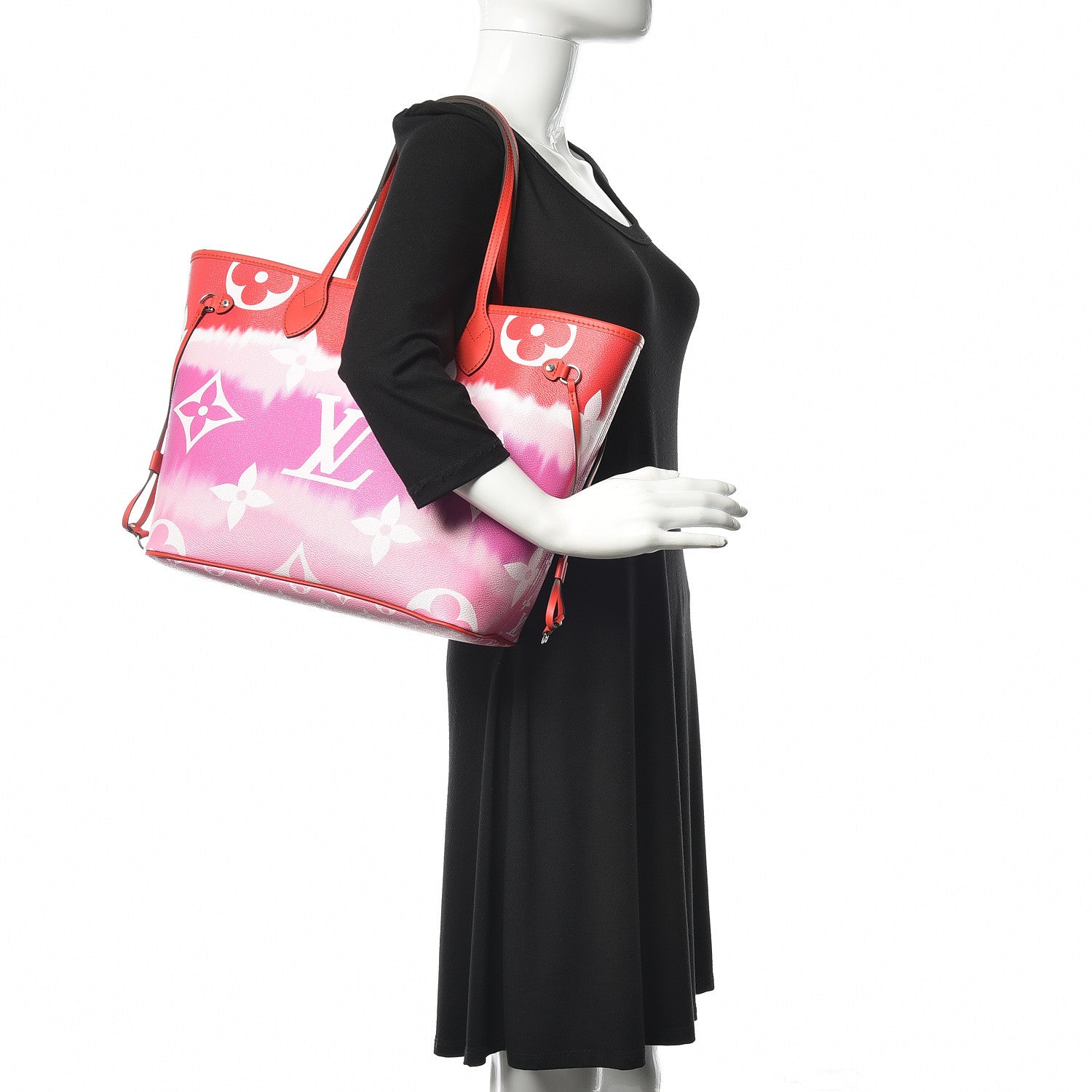 Louis Vuitton Monogram Escale Neverfull MM Rouge 2 of 10