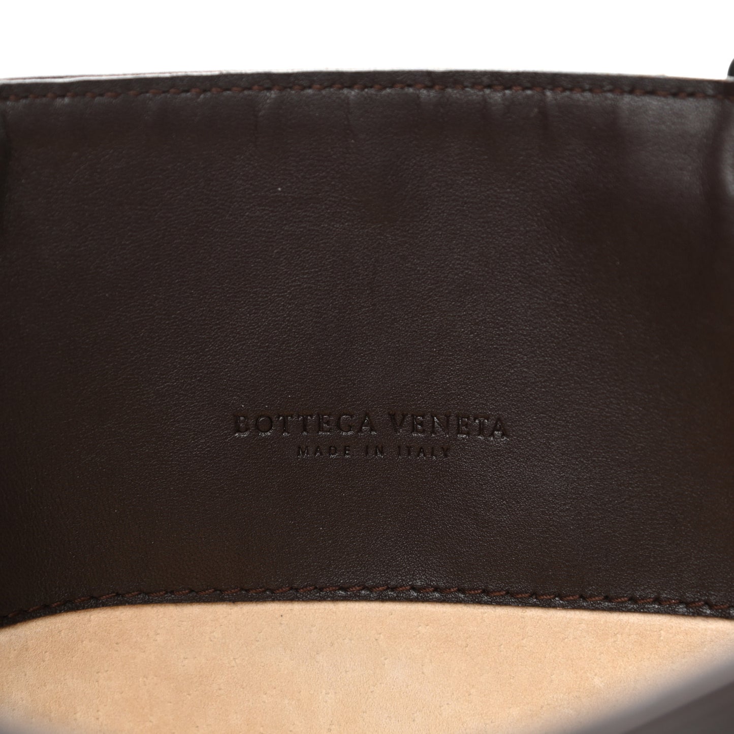 Nappa Intrecciato Flat Shoulder Bag Ebano
