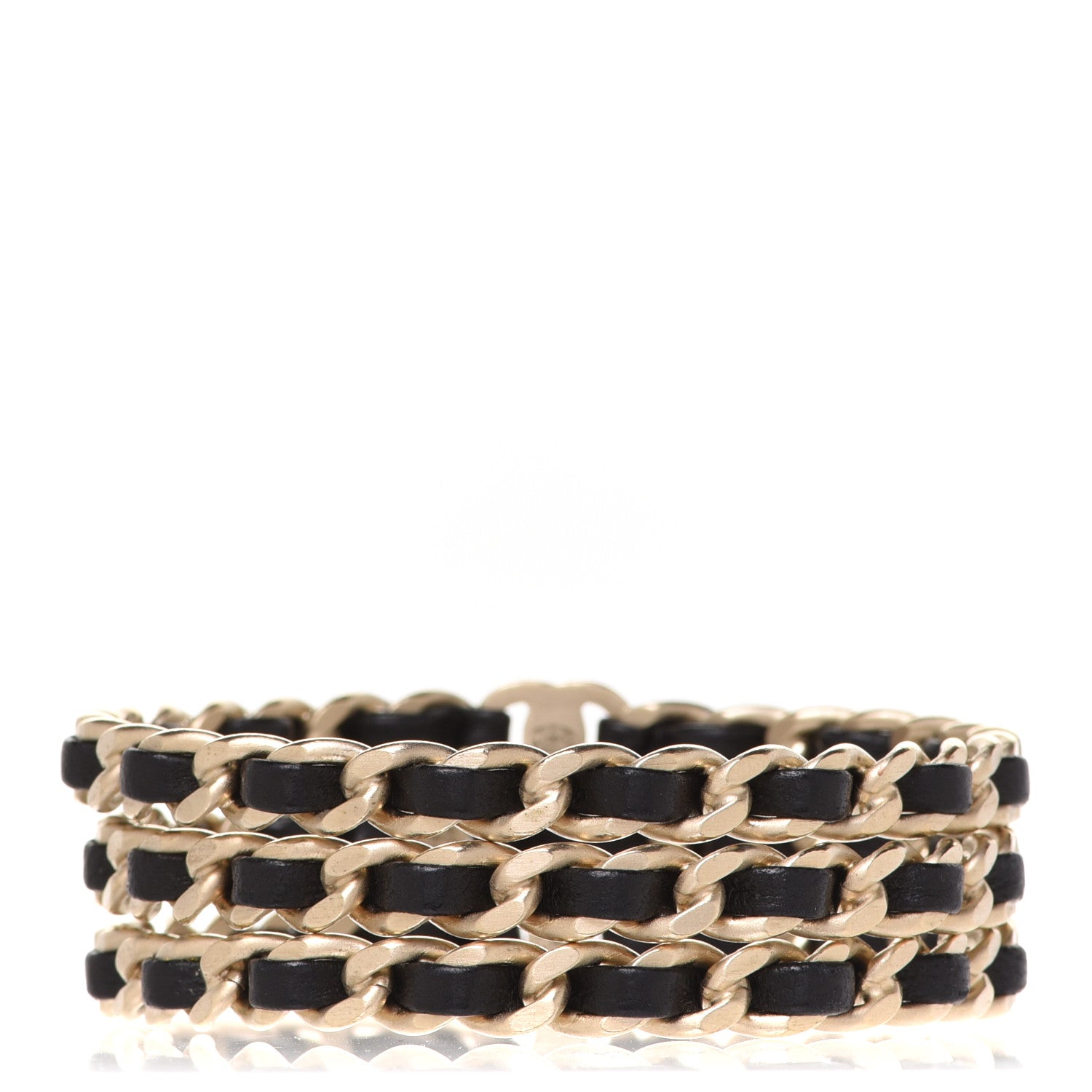 Chanel Lambskin Chain Turnlock CC Bangle Set of 3 Black 3 of 6