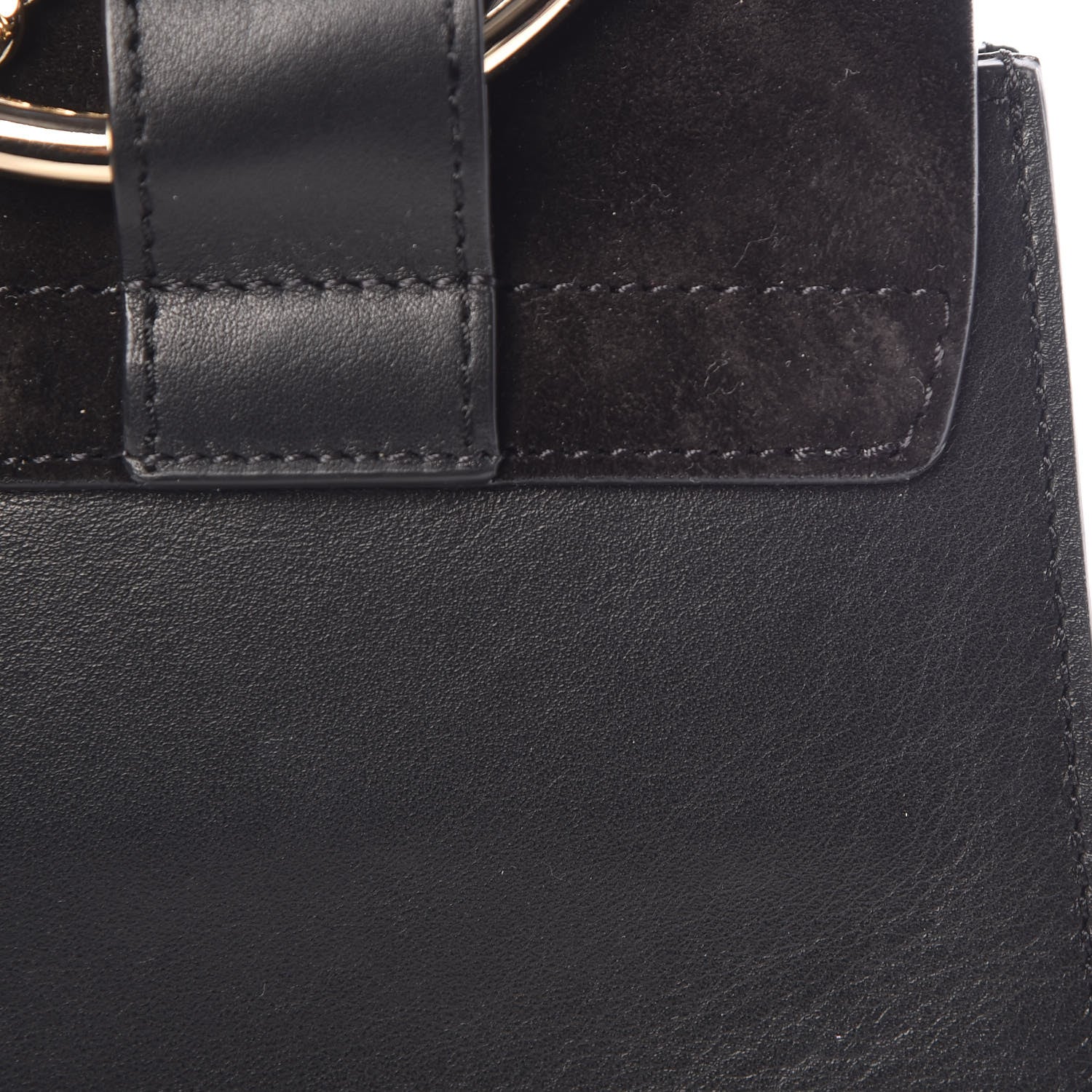 Chloe Suede Calfskin Mini Faye Bracelet Bag Black 12 of 15