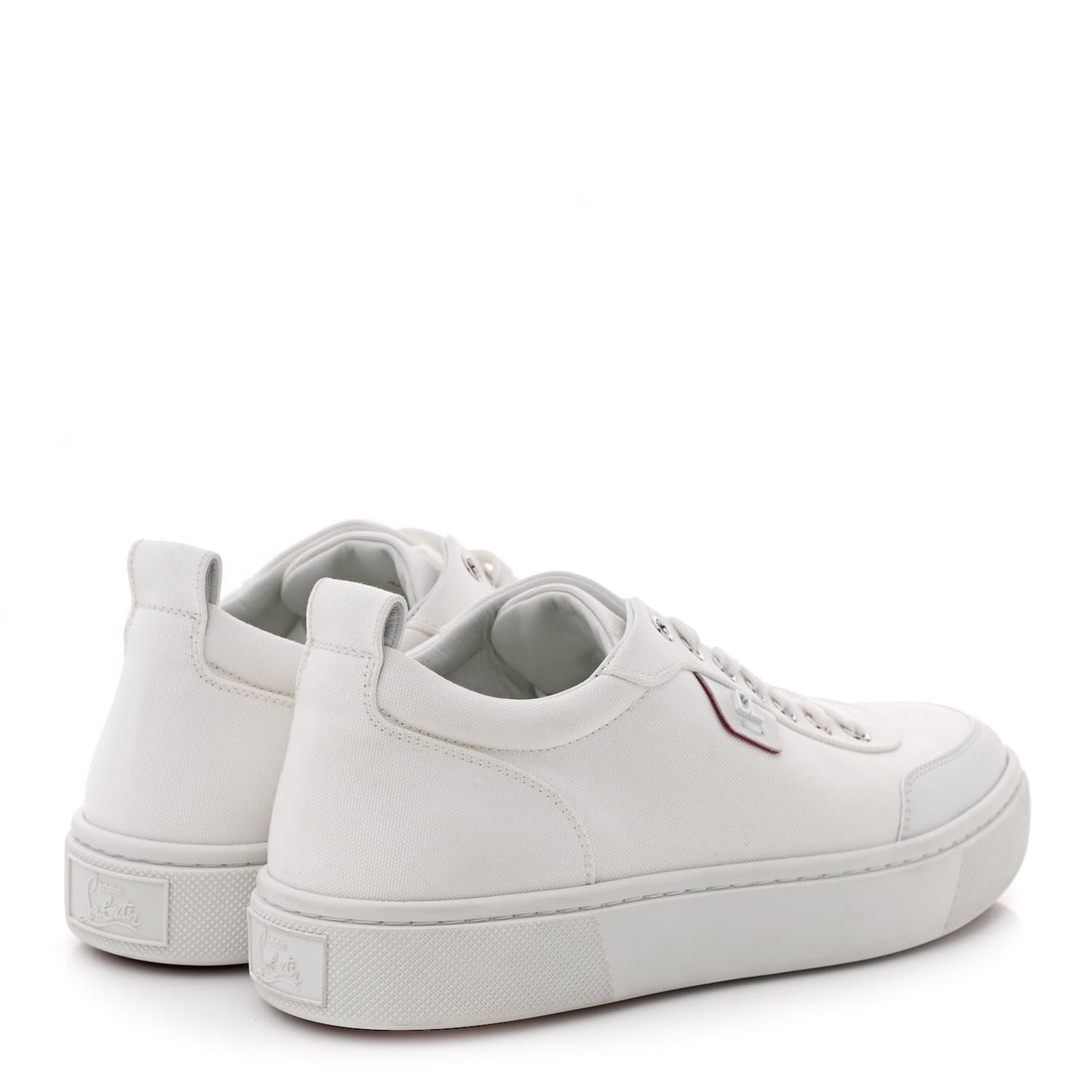 Toile Calfskin Simplerui Flat Sneakers 39.5 White