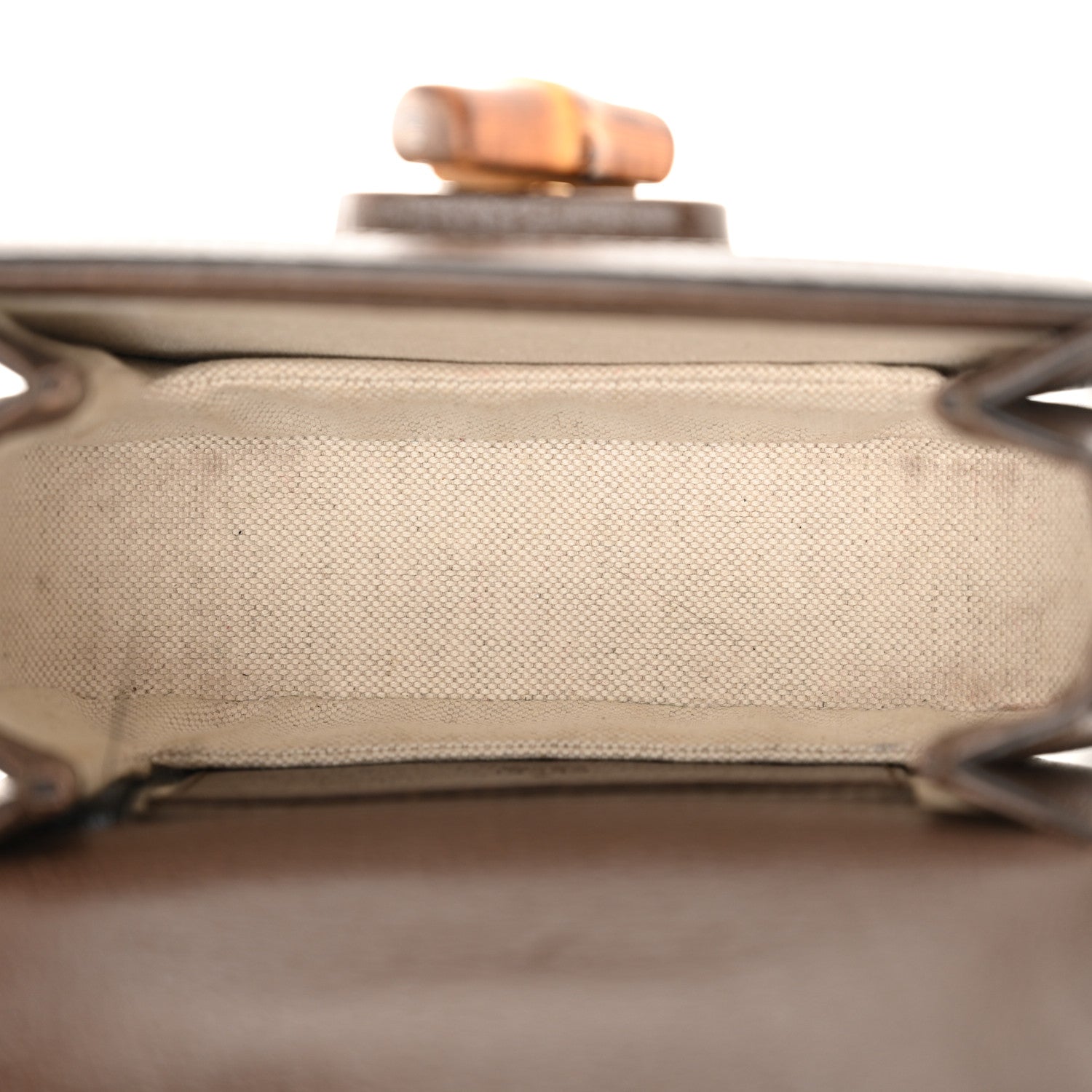 Gucci Monogram Jumbo GG Textured Dollar Calfskin Web Mini Bamboo 1947 Top Handle Bag Camel Ebony New Acero 5 of 12