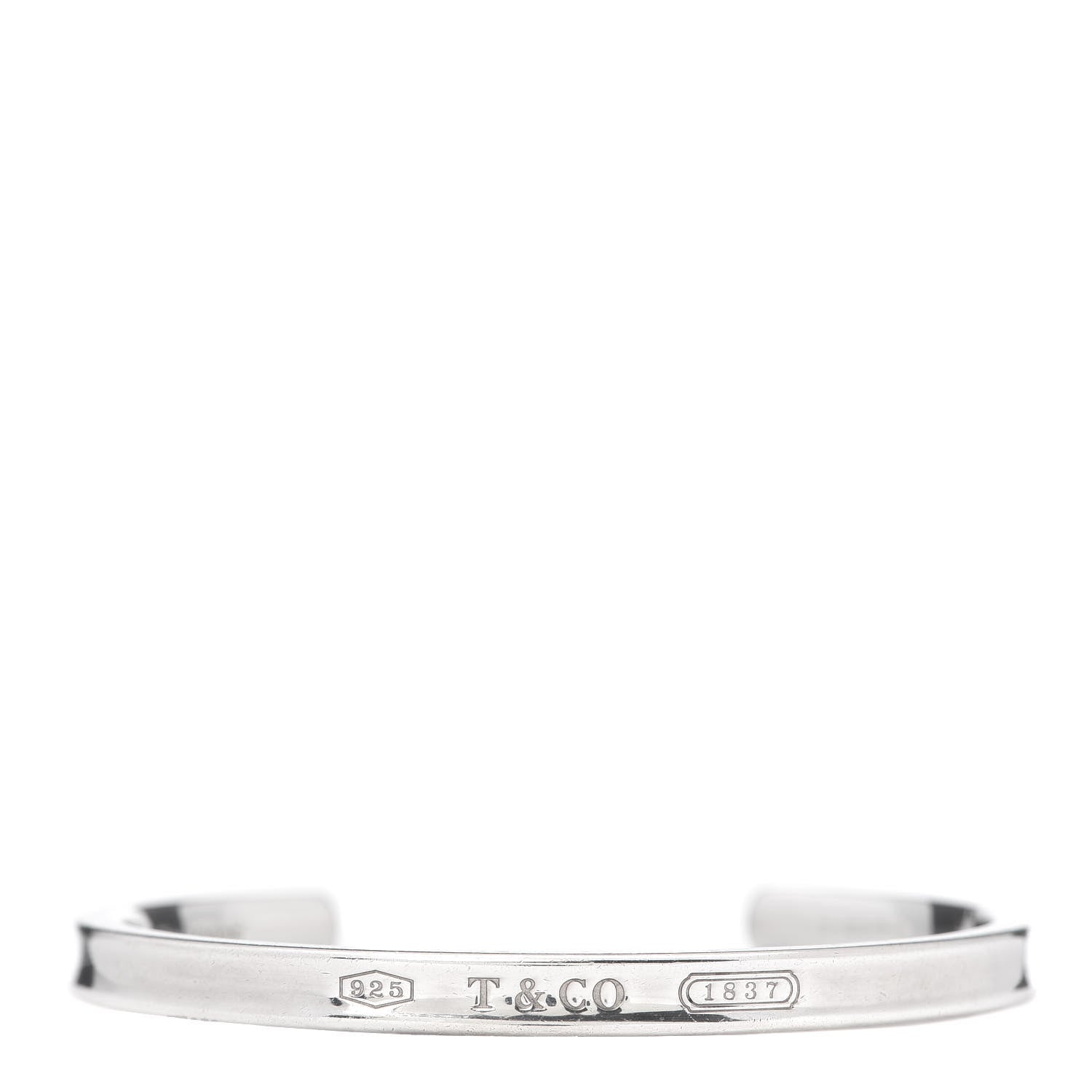 Tiffany Sterling Silver Narrow 1837 Cuff Bracelet 1 of 4