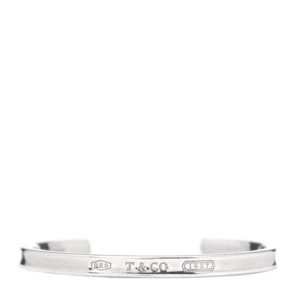Tiffany Sterling Silver Narrow 1837 Cuff Bracelet 1 of 4