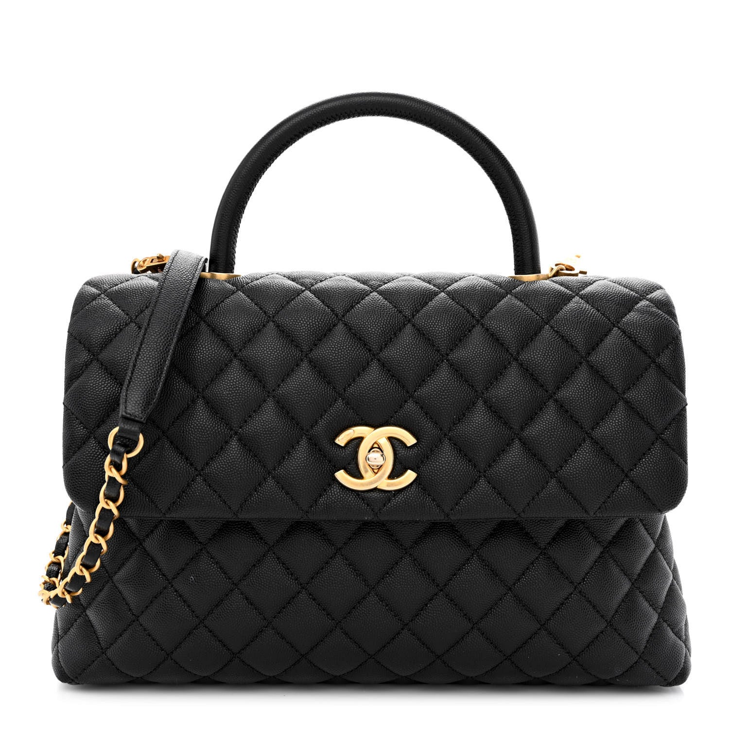 Chanel Caviar Quilted Medium Coco Handle Flap Black 1 of 10